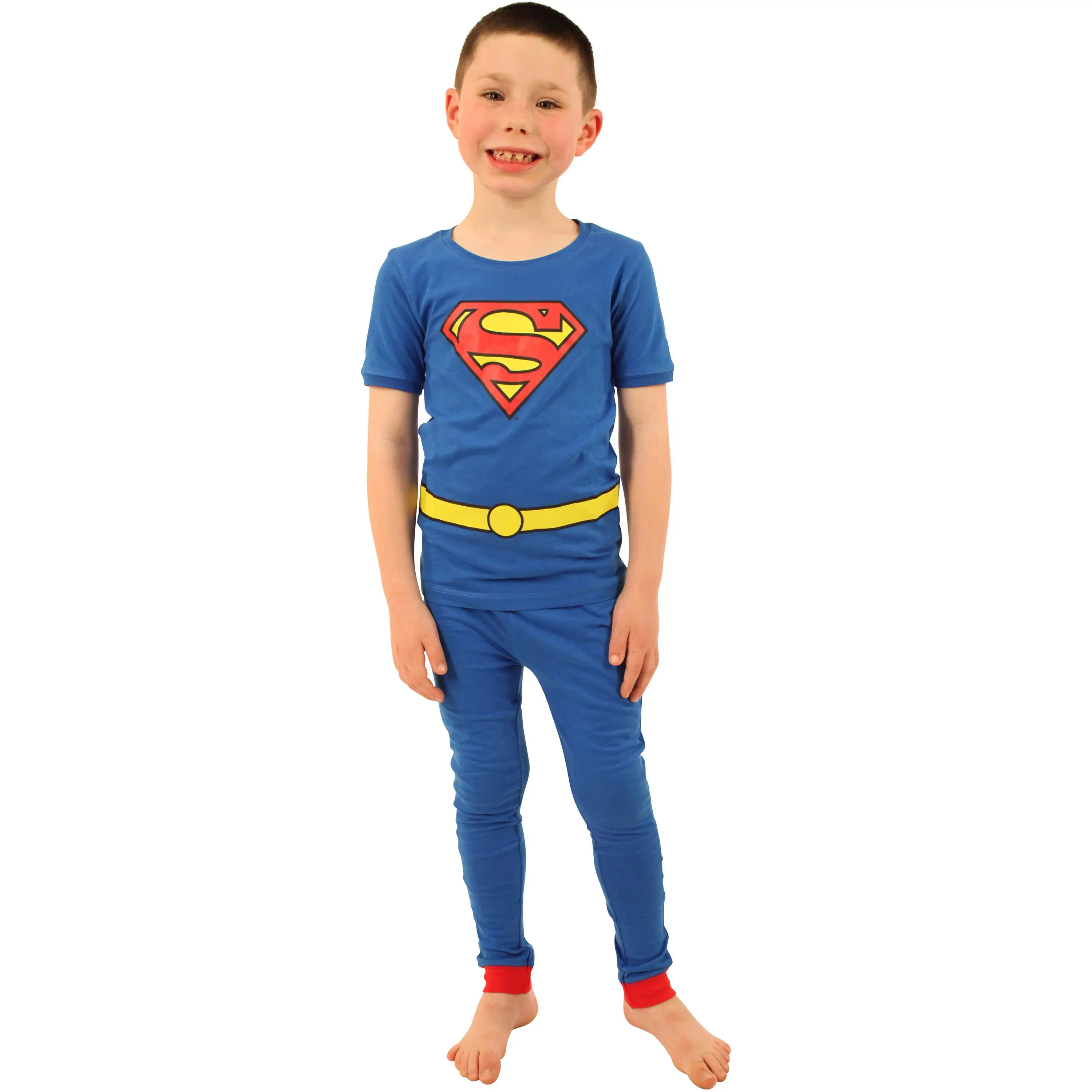DC Comics Boys Superman Superhero Cotton Costume Pajama Set