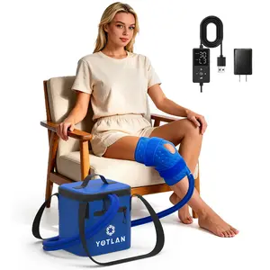 Ice Therapy Machine with Programmable Timer Continuous Cold Therapy System with Ergonomic Knee Pad for Knee Replacement Post-Surgery Recovery Pain Relief and Joint Swelling