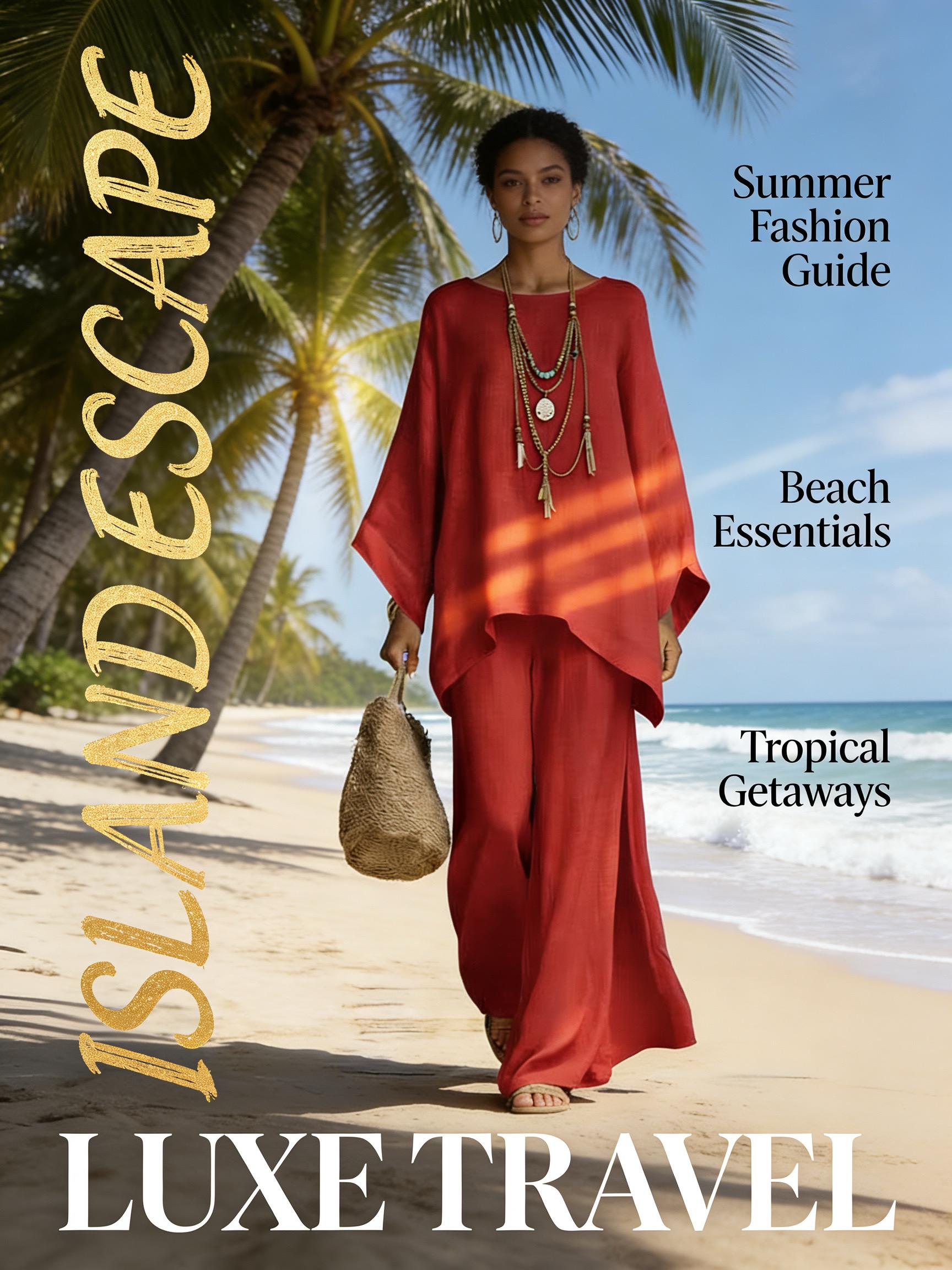 2026 New Women's Boho Two-Piece Set, Regular Sleeve Loose Top + Wide Leg Casual Pants, Summer Casual Beach Vacation Outfit, Comfortable Loungewear for Daily Wear