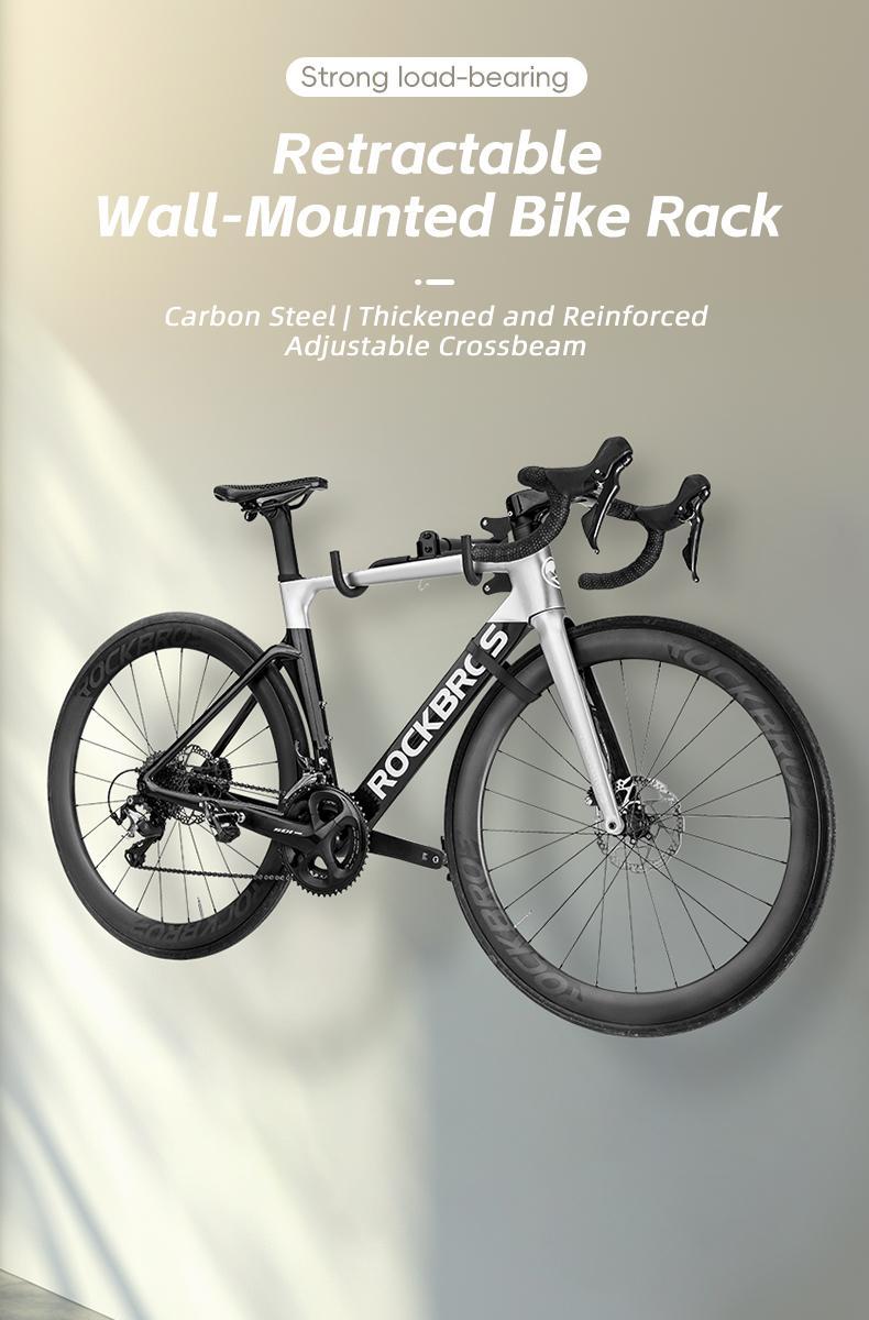 ROCKBROS Bicycle Wall Mount Sturdy Bicycle Holder Adjustable Up to 15kg