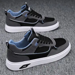 Men's Trendy Color Block Low Top Skateboard Shoes, Comfy Non Slip Durable Casual Walking Shoes For Men's Outdoor Activities, Summer