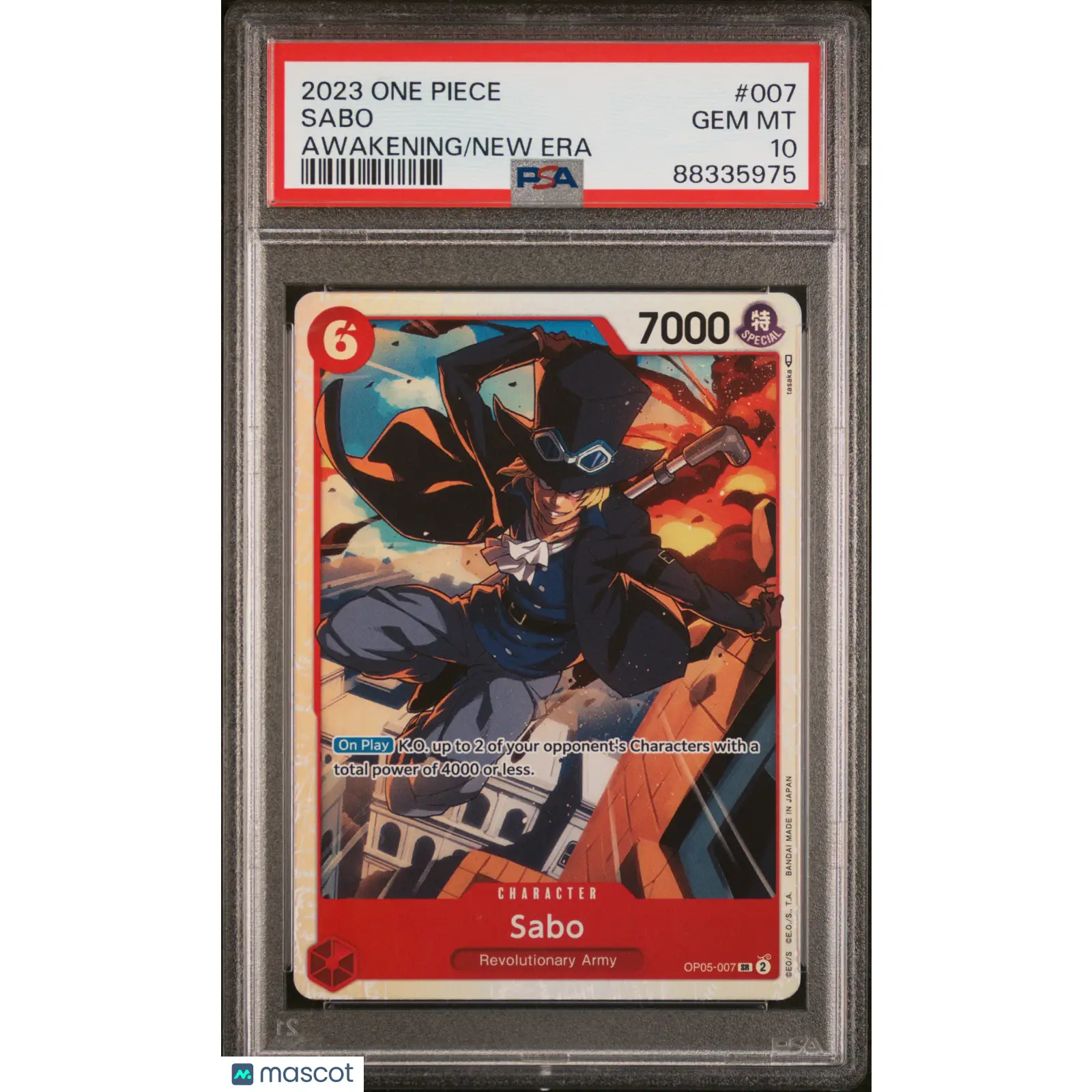 PSA 2023 One Piece CCG Sabo #007 OP 05 Awakening of the New Era ENGLISH 10