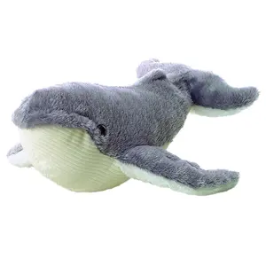 Aurora Mini Flopsie Ahab Humpback Whale Stuffed Animal Plush Toy - Soft Gray Bean Bag Plushie for Kids, Toddlers and Adults - 10 Inches