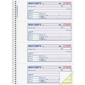 Adams Business Forms  Spiral 2-part Money & Rent Receipt Book, 200 Entries per Sheets