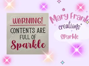 Warning ! Contents are Full of Sparkle Shipping and Product Label for Small Business