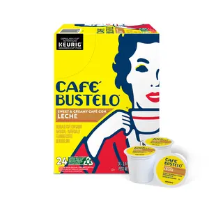 Café Bustelo Sweet & Creamy Café Con Leche Coffee Pods - Keurig K-Cup Pods