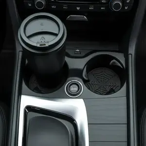 Car Coaster, Creative Spider Web Design Car Cup Holder Coaster, Car Anti-slip Coaster, Car Interior Accessory, Automotive Decorative Accessories