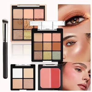 Must-have all-in-one makeup set for lazy beauty lovers. Various eye looks, soft blush and contouring highlights available. Skin-friendly fine texture non-caking, comes with makeup brush, great for personal use and gifts.