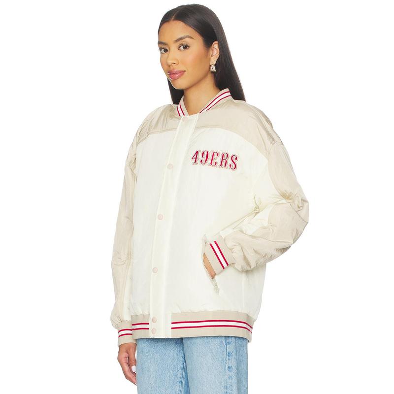 Terez x REVOLVE Miami Heat Double Yoke Bomber in Black & Grey