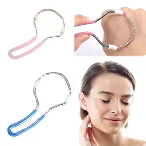 1/2PCS Painless Portable Spring Roller Epilator for Women, Facial Hair Remover Tool, Lightweight & Easy to Use for Upper Lip, Chin, Cheeks, Neck, At-Home Grooming, Travel-Friendly Design, Beard Maintenance, Compact Beauty Tool, 100pcs Cleaning Stick