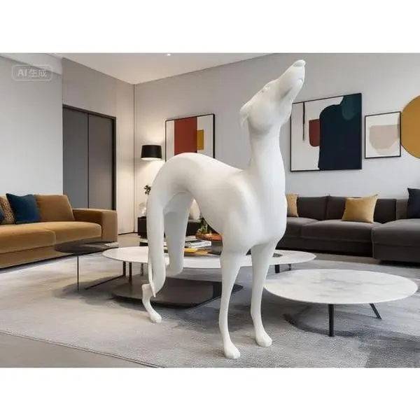 Miniature Dog Statue / Greyhound Figurine Desk Decor / Handcrafted Animal Sculpture Gift / Realistic Pet Replica / Unique Home Office Decoration / Durable Resin Art Piece Minimalist Decorative art decor bag display shelf decor wall set outdoor  flowers