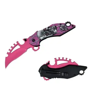 New Pink Zombie Apocalypse Spring Assist Fantasy Knife Collectable Gift
