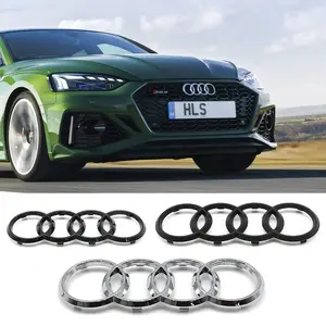 Car Front Rear Emblem Replacement, 3D Badge Upgrade Decoration, Universal Car Tail Head Metal Sticker Decal, Audi Style Enhancement, Car Decorative Sticker, Car Stickers, Vehicle Decoration, Car Decals
