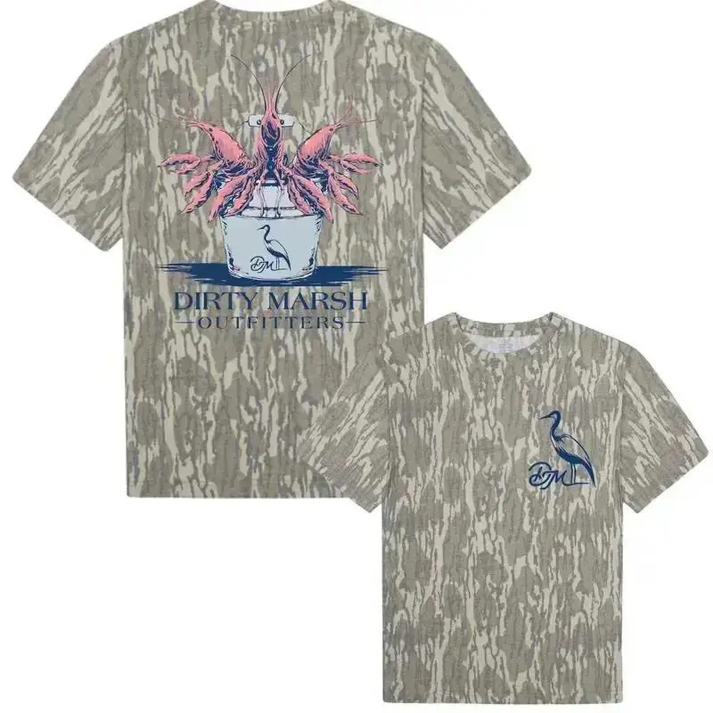 Crawfish Bucket T-Shirt – Southern Seafood Graphic Camo Shirt, Hunting 3D Tee, Gift For Him, Gift For Dad, Gift For Dad, T shirt 3D Camo, Style T Shirt 3D Camo, Camo Shirt 3D