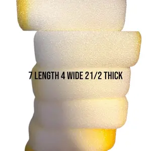 White yellow tone epoxy floor needs sponges