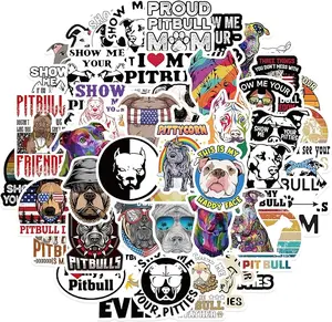 51 PCS Pit Bull Terrier Stickers,Cute American Bulldog Stickers,Funny Dog Stickers for Water Bottles, Laptops, Suitcases,Skateboards,Phone,Car Decals - Gifts for Kid,Teen,Adult