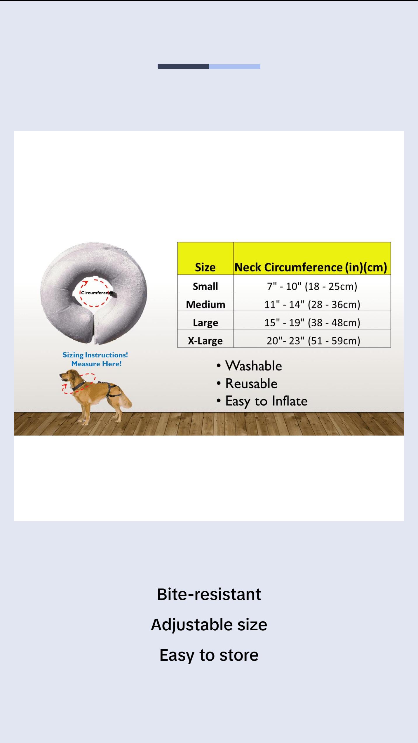 Protective Inflatable Dog Collar for Stopping Bite-Offs