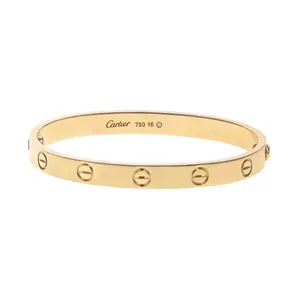 Pre-owned Cartier Love Bracelet Size 16