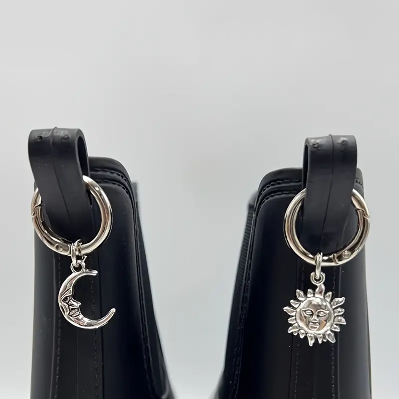 1pc Moon Shoe Buckle + 1pc Sun Shoe Buckle Set, Detachable DIY Boot, Universal Fit Shoe Charms, Casual Style for All Seasons, Removable Shoe Clips, Footwear, Shoe Embellishment Set, Shoe Decoration