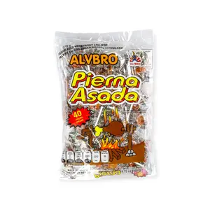 ALVBRO Pierna asado Lollipops Peach Chili Flavored Candy