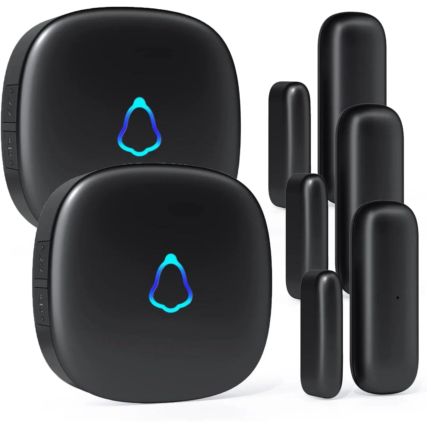 Door Chime,   Door Open Contact Sensor  with 500 FT Range, 58 Chimes and 5 Volume Levels for Business/Store//Office When Entering, 3 Transmitter + 2 Plug-in Receiver