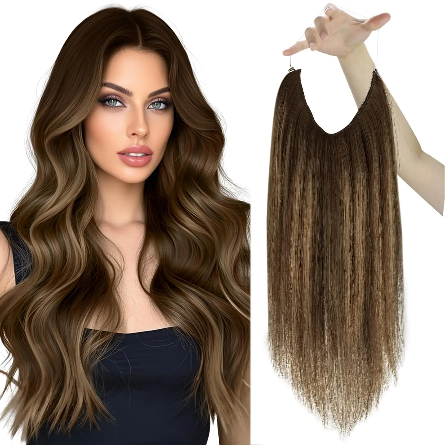 #4/27/4 Chocolate Brown Mix Caramel Blonde