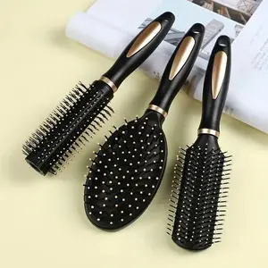 Hair Brush Set, 3 Counts/set Anti Static Hairdressing Comb, Detangling Hair Brush for All Hair Types, Heatless Styling Tools for Women & Men, Anti Static Hairbrush, Detangler Brush