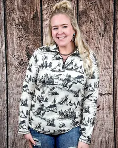 Spirit of the Plains Quarter Zip Pullover by Sterling Kreek