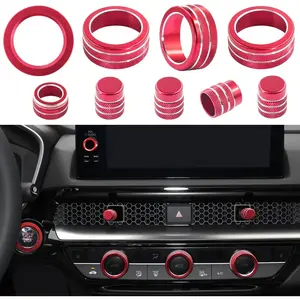 Air Conditioning Vent Knob Cover for Honda Civic Accessories 2022-2024 2025 2026, for CRV 2023-2025 2026 Start Stop Push Button Ring, Vent Lever Trim, AC Switch/Volume Knob Cover