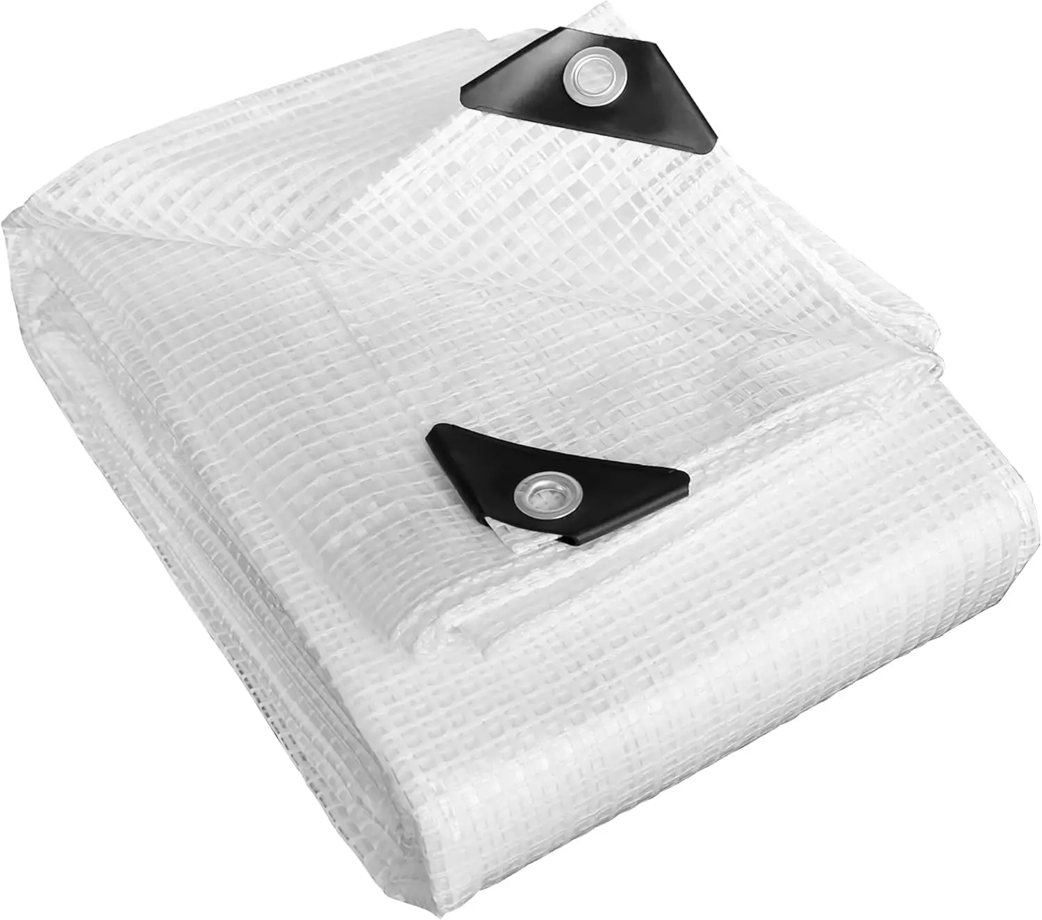 -10 Mil Clear/White 10X12  Tarp-Heavy Duty Clear Mesh Tarp- Tarp, UV Resistance,Greenhouse, Canopy, Tent, Yard and Outdoor Activities