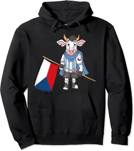 Czech Fans / Czech Republic Cow Pullover Hoodie - Jacobjbt Shop 79B0D63CZ64X