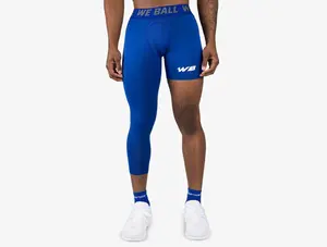 We Ball Sports Single, One Leg 3/4 Compression Tights (Blue)