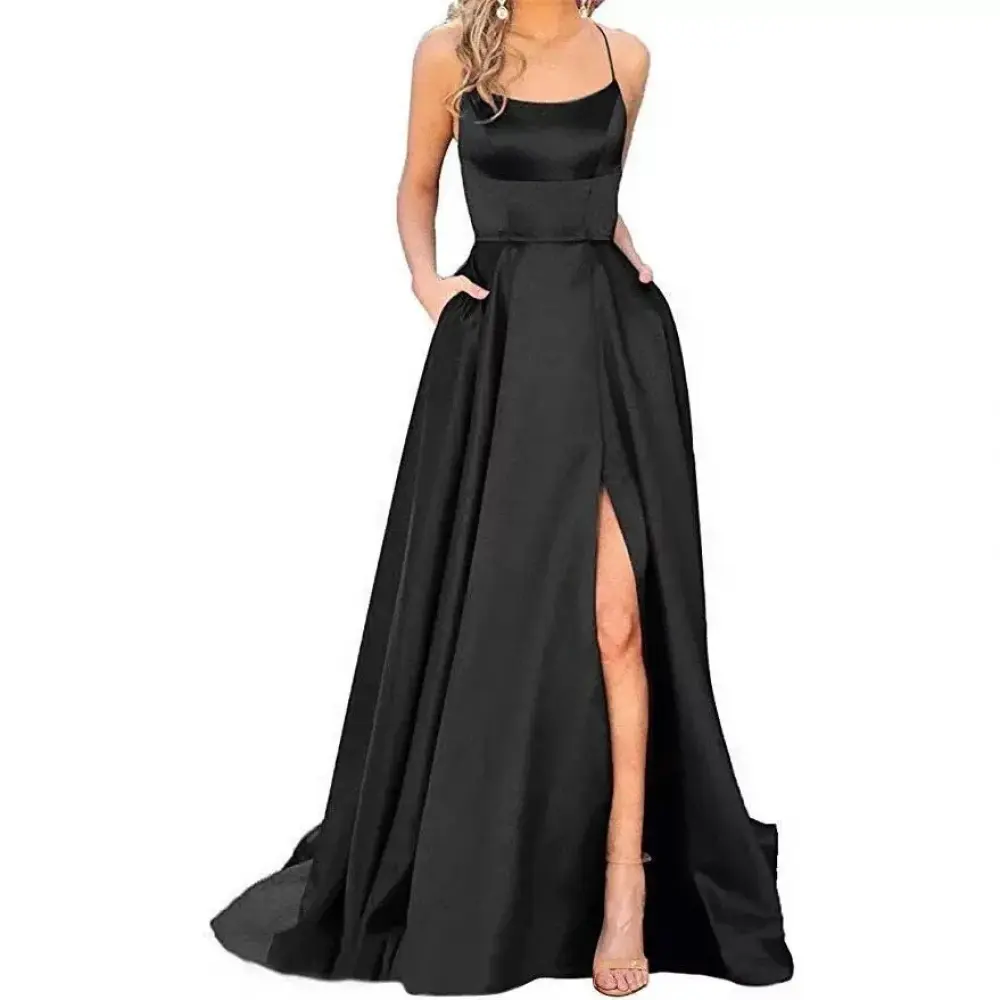 european bridesmaid dresses Berylove Women Off The Shoulder Dusty Rose Bridesmaid Dress Mermaid Satin Long Wedding Guest Dress With Slit, Dusty Rose / US6