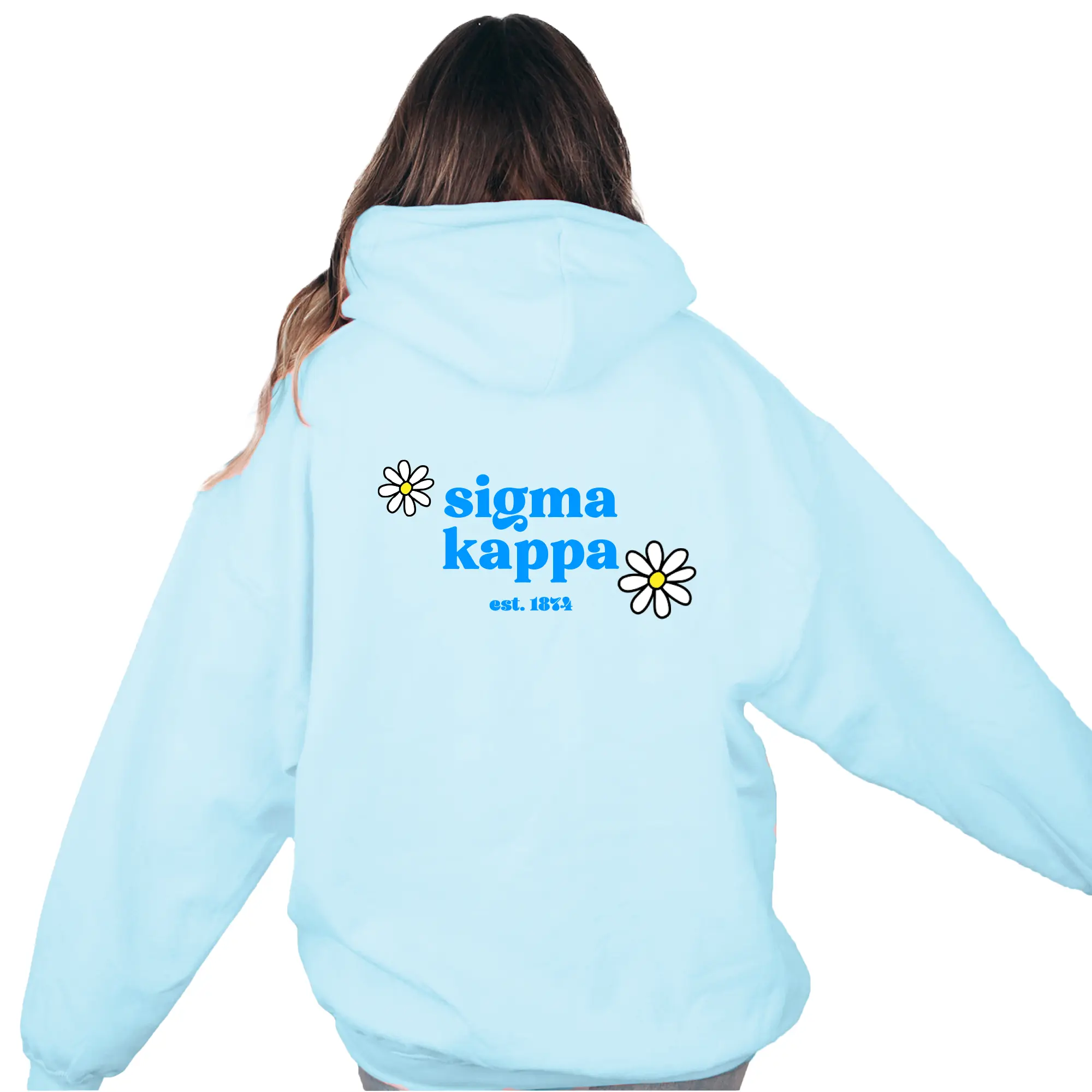 Sigma Kappa Hoodie - Blue Daisy Hoodie