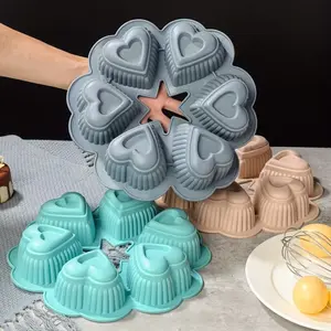 Nonstick Silicone Heart-Shaped Cake Mold, 3D Design for Perfectly Baked Cupcakes, Chocolates & Puddings, Easy-Release, Oven Safe