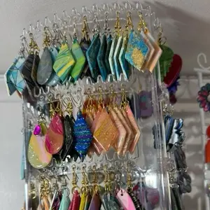 MYSTERY POLYMER CLAY EARRINGS - 100% Handmade Earrings, Durable & Lightweight Design, 1 Pair for $5, Casual Accessory for Daily Wear
