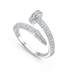 Nova Rose – “Nailed It” Ring – Sterling Silver Nail-Inspired Statement Band, Adjustable & Trendy