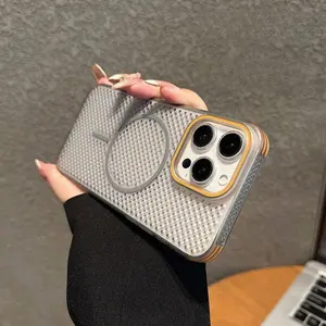 Ultra-Thin Heat Dissipation All-Inclusive Anti-Drop Phone Case for iPhone 12, 13, 14 Plus, 15, 16 Pro Max, 17 Shockproof Magnetic with Lens Protector