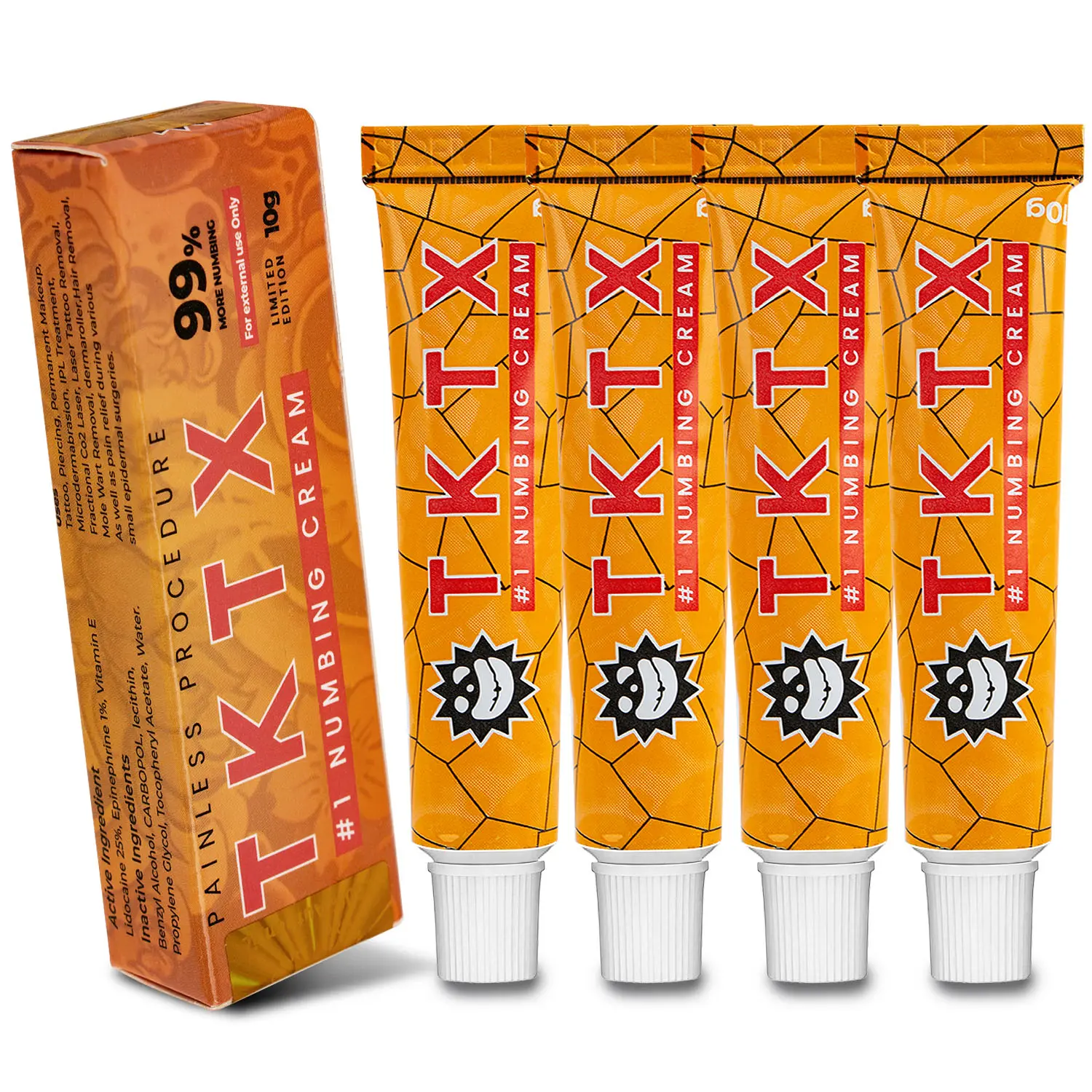 4 Pack Tattoo Numbing Cream | Laser Removal | Waxing | Eyebrow Threading | Cosmetic Cream