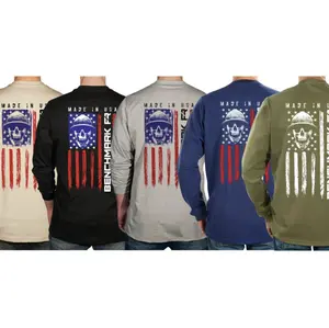 #Benchmark FR Skull Flag Flame Resistant Long Sleeve Shirt ,Mens Pullover Printed Shirt, Menswear Graphic Hoodie, Unisex Tshirt, Sweatshirt, Gift For Men And Women