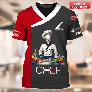 Chef T-shirt de chef personnalisé - Œuvre d'art culinaire unique pour les amateurs de cuisine et les chefs
