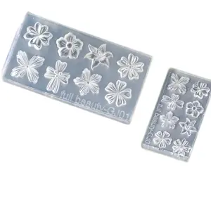 Nail Art molds of 3d flowers   2 pieces  use gel or 3d gels to fill molds