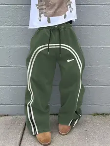 Men's Striped Print Sweatpants, Regular Fit Casual Street Comfy Pants, Athleisure Style Bottoms for Daily Wear, Men's Trousers for All Seasons