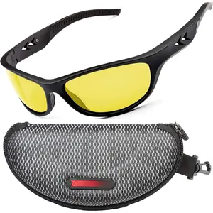 Night Vision Driving Glasses - Anti Glare  Polarized Yellow Tinted Sunglasses for Men & Women