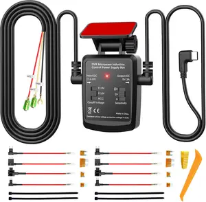 Dash Cam Hardwire Kit USB C Microwave Radar Sensing Dashcam Hardwiring Kit VV to V/A Dash Camera Adapter Hardwire Charger Cable .ft (Type C USB)