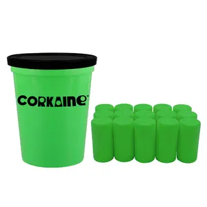 Corkaine® – Team Color Cork Sets – 2nd Edition – 15 Corks, 1 Cup, and 1 Lid – OPTIONAL