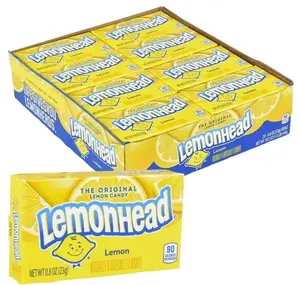 Lemonhead Hard Lemon Candy, 0.8 Ounce Treat-Size Theater Candy Boxes (Pack of 24)