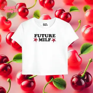 Future Milf Crop top Tee - 80s 90s Shirt, Y2K Crop Top Tee