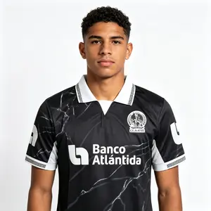 2526 CD Olimpia Away Black Short Sleeve Top Football Soccer Jersey
