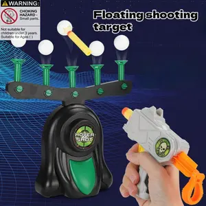 Kids Night Glow Electric Floating Ball Target, Dual Player Soft Airsoft Gun Toy Dart Game, Interactive Shooting Practice Set Blasters